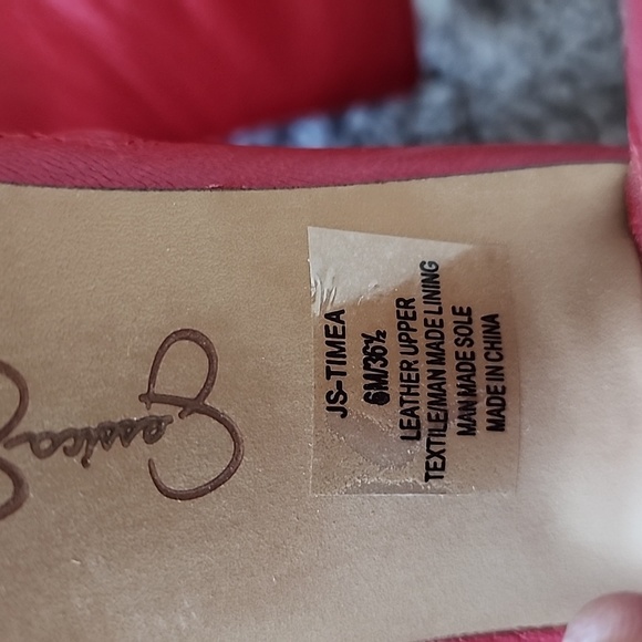 Jessica Simpson red Timea ankle boots-6M - Picture 7 of 11